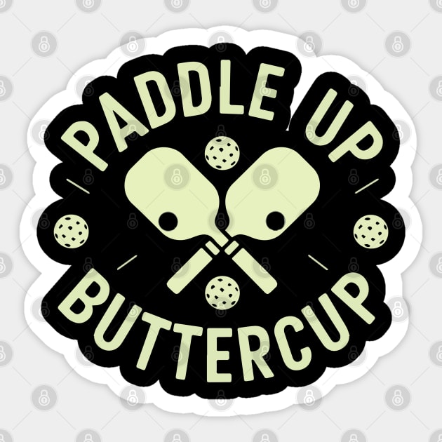 Paddle Up Buttercup Paddle rackets Paddle ball Paddles Sticker by deafcrafts